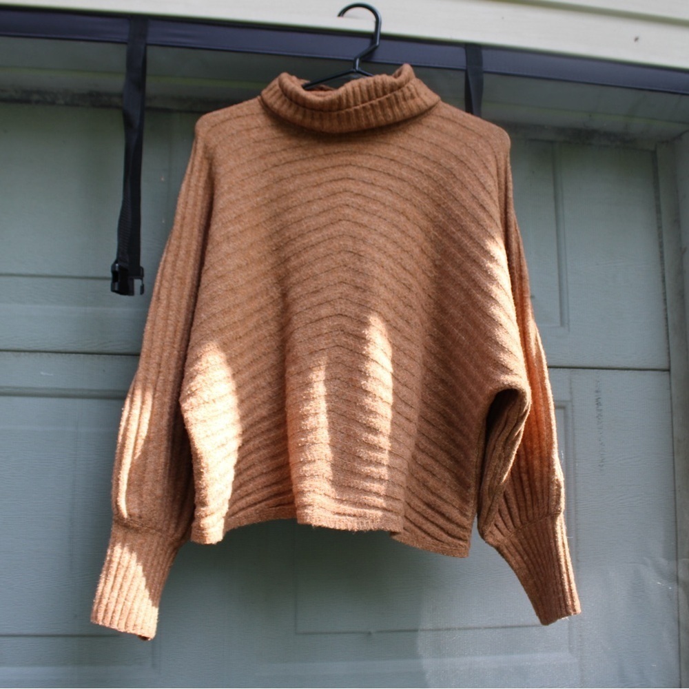 Pink Rose Large Turtle Neck Sweater